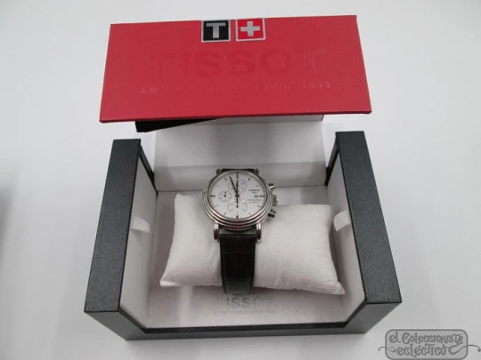 Tissot T-Classic Carson automatic chronograph. Date. Box. Steel