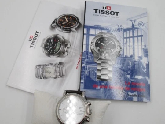 Tissot T-Classic Carson automatic chronograph. Date. Box. Steel