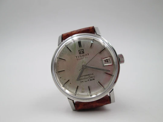 Tissot Visodate Seastar Seven Military. Steel. Automatic. Calendar. 1970's