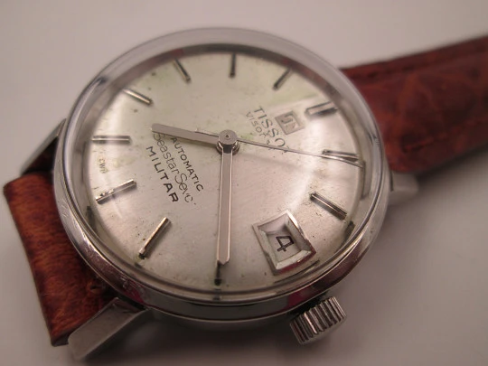 Tissot Visodate Seastar Seven Military. Steel. Automatic. Calendar. 1970's