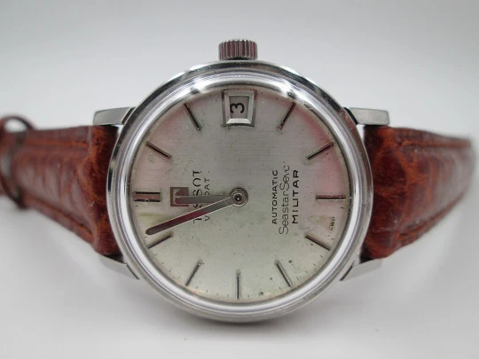 Tissot Visodate Seastar Seven Military. Steel. Automatic. Calendar. 1970's