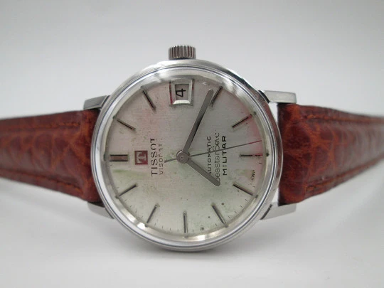 Tissot Visodate Seastar Seven Military. Steel. Automatic. Calendar. 1970's