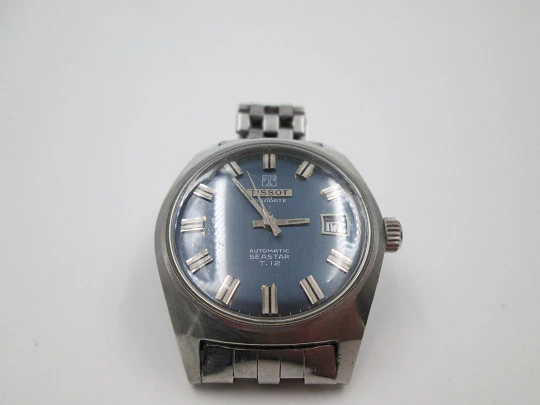 Tissot Visodate Seastar T12. Acero. Automático. Dial azul. Fecha. Armis