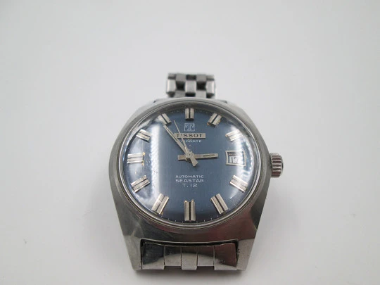 Tissot Visodate Seastar T12. Stainless steel. Automatic. Blue dial. Date