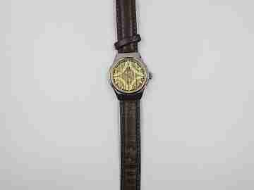 Titus. Steel & gold plated. Manual wind. Woman. Swiss. 1970's