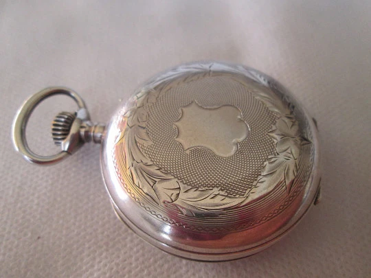 Tobias. Sterling silver. Hunter-case. Stem-wind. 1905. Ornate lids. 15 jewels