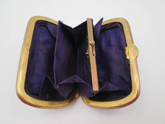 Tortoiseshell purse. Golden metal edge. Silver & gold ornaments. 1900's Tortoiseshell purse. Golden metal edge. Silver & gold ornaments. 1900's