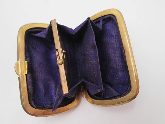 Tortoiseshell purse. Golden metal edge. Silver & gold ornaments. 1900's Tortoiseshell purse. Golden metal edge. Silver & gold ornaments. 1900's