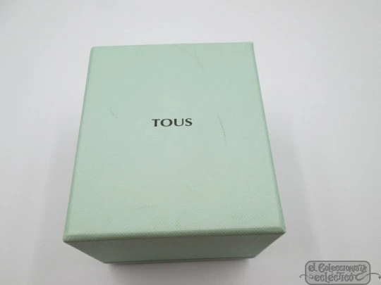 Tous Oto Round. White rubber & steel. Square. Box. Quartz