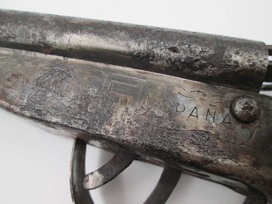 Toy sheriff compressed air shotgun. Joaquin Saludes (JEFE). Wood and iron