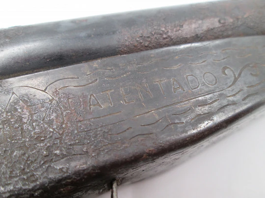Toy sheriff compressed air shotgun. Joaquin Saludes (JEFE). Wood and iron