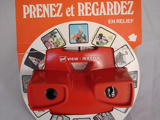 Toy slideshow viewer. Gaf View Master. Belgium. 1970's. Plastic