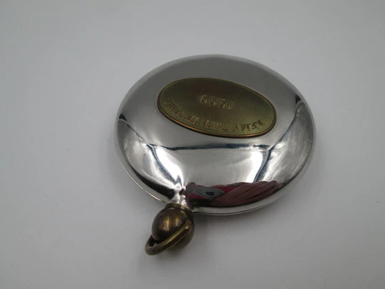 Travel telescopic shot glass Remy Club Trophee. Stainless steel and brass. Scotland