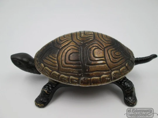 Turtle desk & table bell. Iron. Germany. Wind-up. 1950's