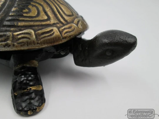 Turtle desk & table bell. Iron. Germany. Wind-up. 1950's