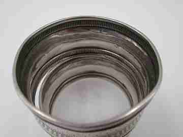 Two napkin rings. 950 sterling silver. Massat Freress. 1890's. France (Paris)