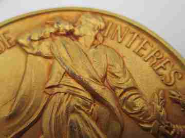 Two San Juan Alicante Bonfires medals. Golden bronze. E. Giner. 1959-1964