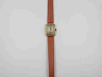 Universal Genève. Steel & gold plated. Manual wind. Woman. Swiss. 1940's