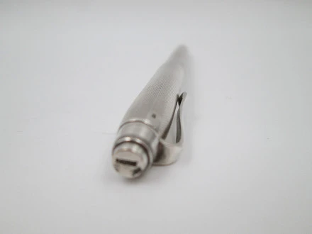 Usus Duo Ballpoint Pen Sterling Silver Rhomboidal Guilloche | El