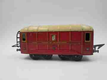Vagón Correos y Telégrafos Paris. JEP SNCF Unis. Hojalata litografiada. 1930