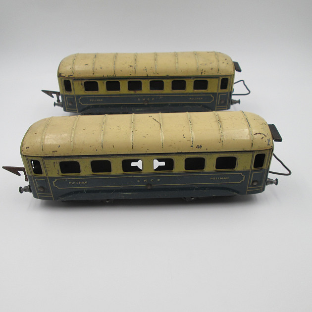 Lot De Wagons Et Rails Anciens Pullman Et JEP (occasion, Collection)