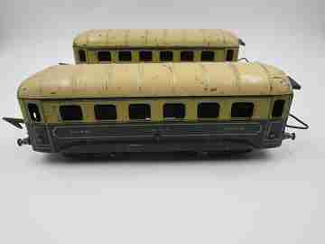 Vagones pasajeros JEP Pullman SNCF. Francia. Hojalata litografiada. 1930