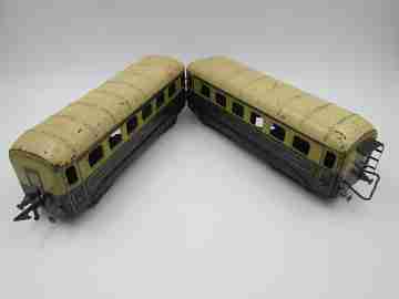 Vagones pasajeros JEP Pullman SNCF. Francia. Hojalata litografiada. 1930