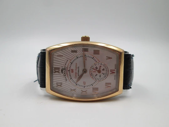 Van Der Bauwede Europe Orient Express. Automatic. 18k gold and steel. Swiss. 2005's