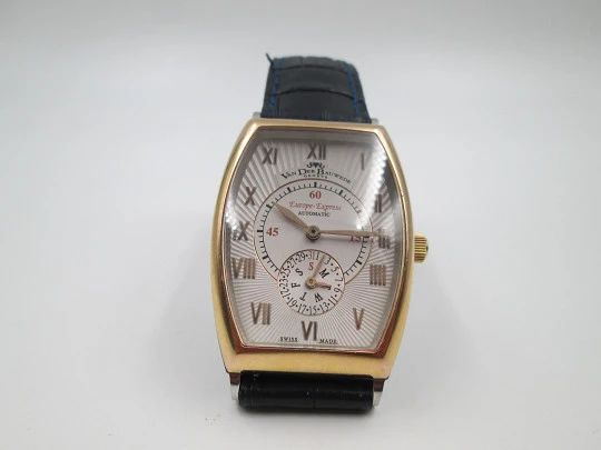Van Der Bauwede Europe Orient Express. Automatic. 18k gold and steel. Swiss. 2005's