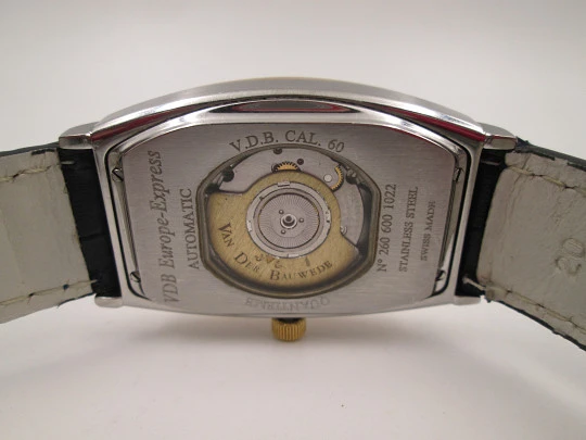 Van Der Bauwede Europe Orient Express. Automatic. 18k gold and steel. Swiss. 2005's