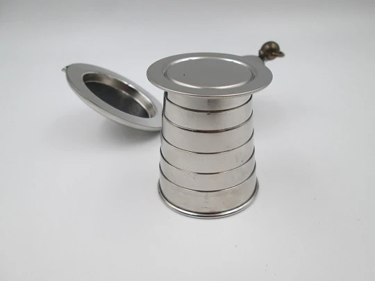 Vaso de viaje Remy Club Trophee. Acero y latón. Estuche, caja e instrucciones. Escocia