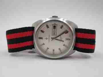 Verdal. Automatic. Date & day. Stainless steel. Strap. 1970's. Swiss made