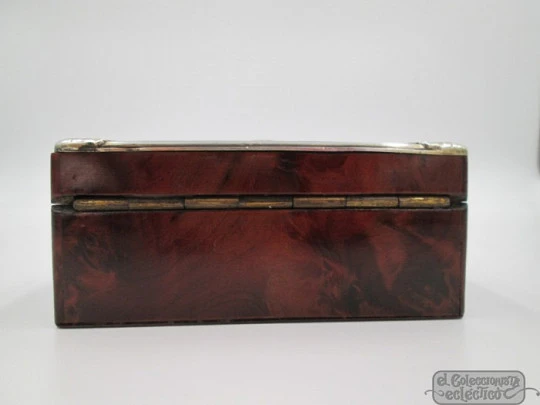 Vesta case. Silver & vermeil. Palo santo and olive wood. Early 20th century