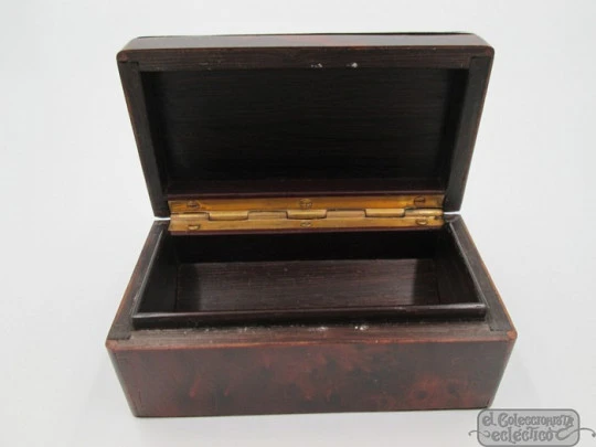 Vesta case. Silver & vermeil. Palo santo and olive wood. Early 20th century