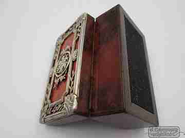Vesta case. Silver & vermeil. Palo santo and olive wood. Early 20th century
