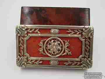 Vesta case. Silver & vermeil. Palo santo and olive wood. Early 20th century