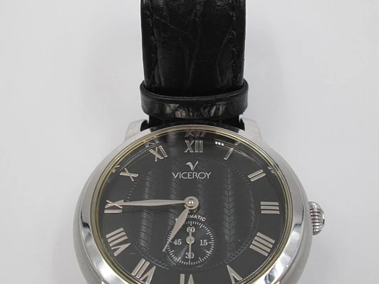 Viceroy Automatic. Stainless steel. Black dial. Exhibition case back