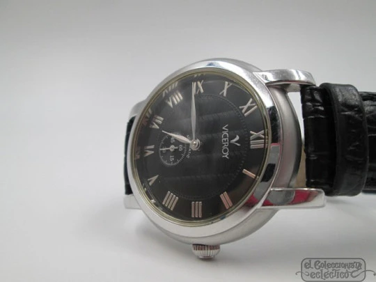 Viceroy Automatic. Stainless steel. Black dial. Exhibition case back