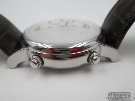 Viceroy Mécanique. Stainless steel. 2012. Calendar. Automatic. Leather strap Viceroy Mécanique. Stainless steel. 2012. Calendar. Automatic. Leather strap