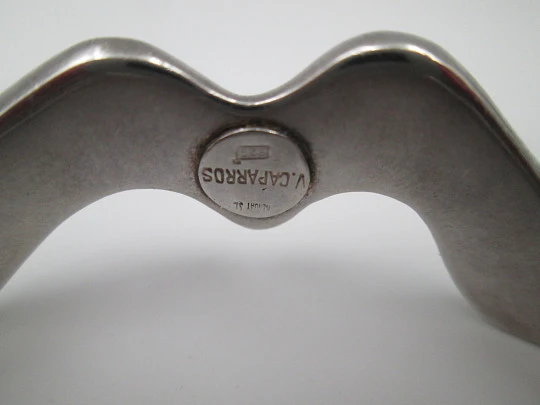 Víctor Caparros women's wavy bracelet bangle. 925 sterling silver. Barcelona. 1990's