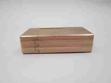 Vinci Flaminaire París gas lighter. 20 microns pink gold plated. Original box. 1970's