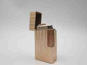 Vinci Flaminaire París gas lighter. 20 microns pink gold plated. Original box. 1970's