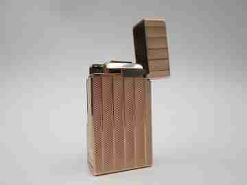 Vinci Flaminaire París gas lighter. 20 microns pink gold plated. Original box. 1970's