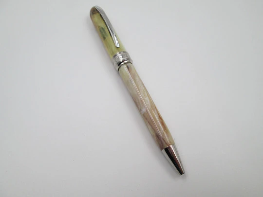 Visconti Van Gogh ballpoint pen. Pearl translucent marble resin. 2008