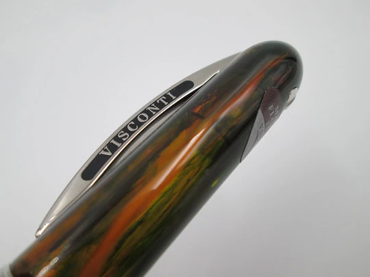 Visconti Van Gogh ballpoint pen. Translucent marble resin & silver plated