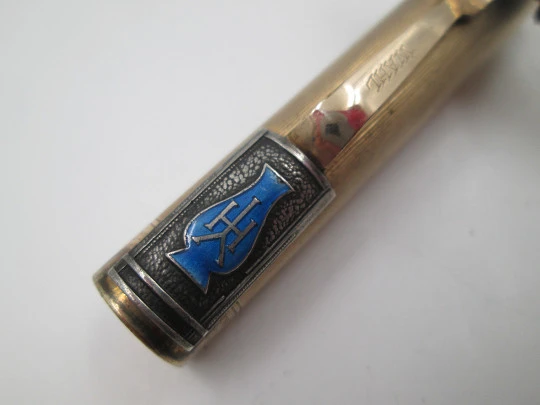 Wahl Eversharp Art Deco fountain pen. 12k gold filled. Lever filler system. 1920's