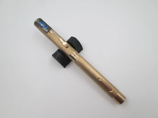 Wahl Eversharp Art Deco fountain pen. 12k gold filled. Lever filler system. 1920's