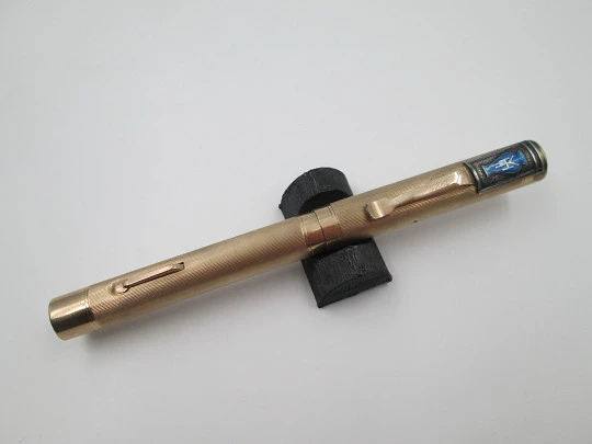 Wahl Eversharp Art Deco fountain pen. 12k gold filled. Lever filler system. 1920's