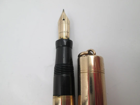 Wahl Eversharp women's ring top fountain pen. Gold filled. Lever filler. United States. 1920's