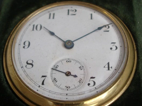 Waterbury Clock Company. EEUU. Años 20. Cuerda manual. Estuche